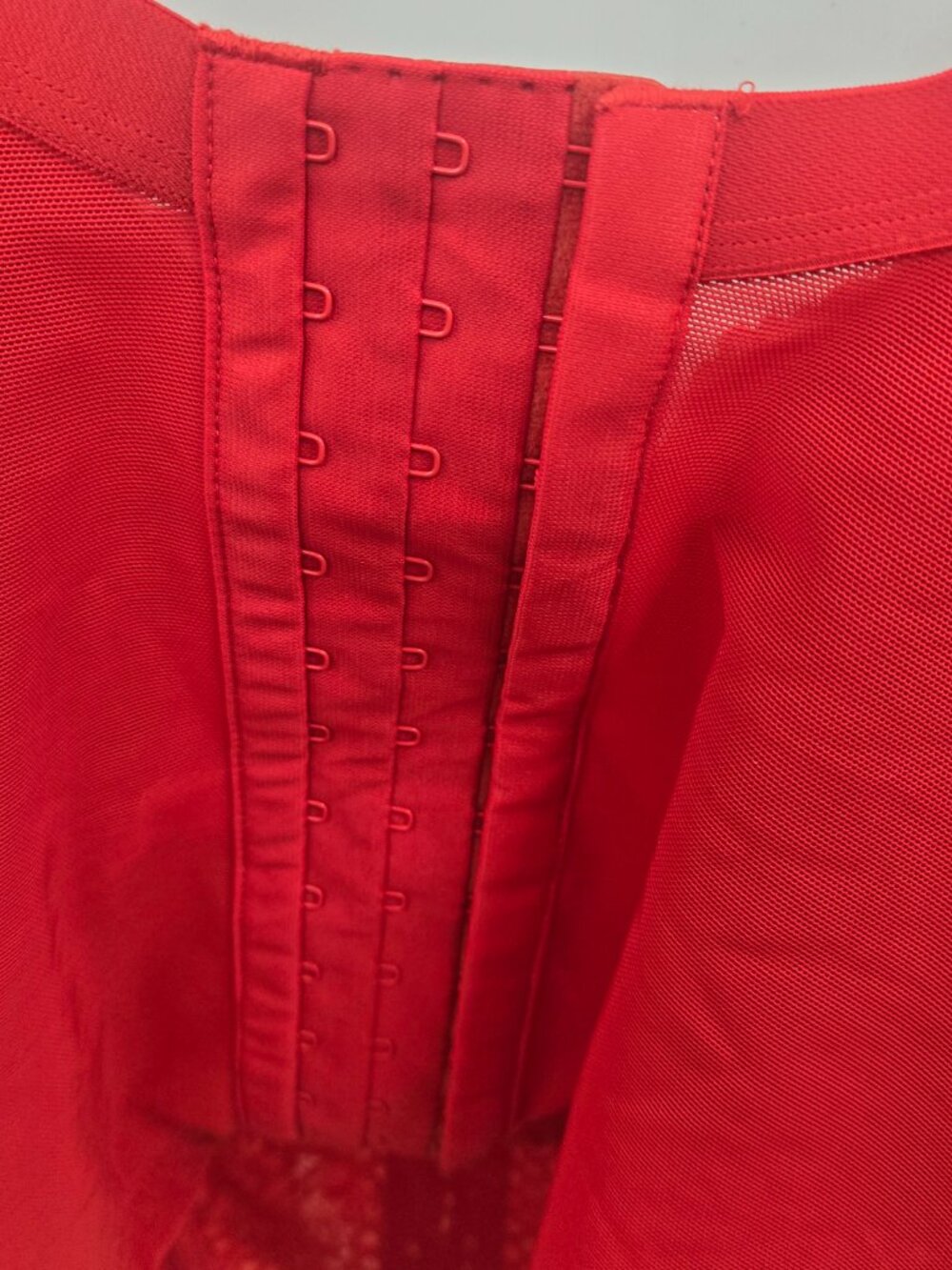 Cacique Lane Bryant Red Lace Corset Bustier Top Underwire Structured 44DDD NWOT - Picture 7 of 11